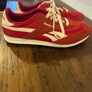 Reebok Classic Red and Cream Sneakers